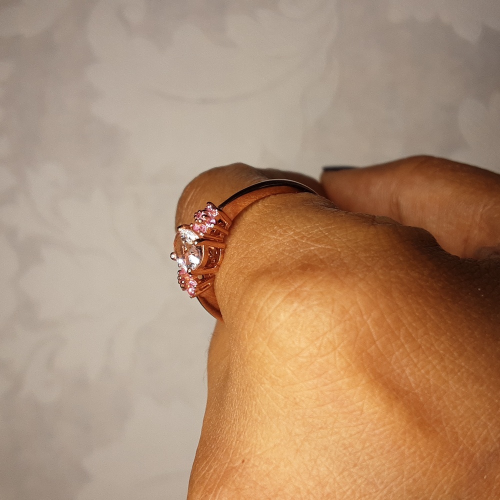 925 Morganite And Pink Sapphire Ring. - Picture 7 of 10